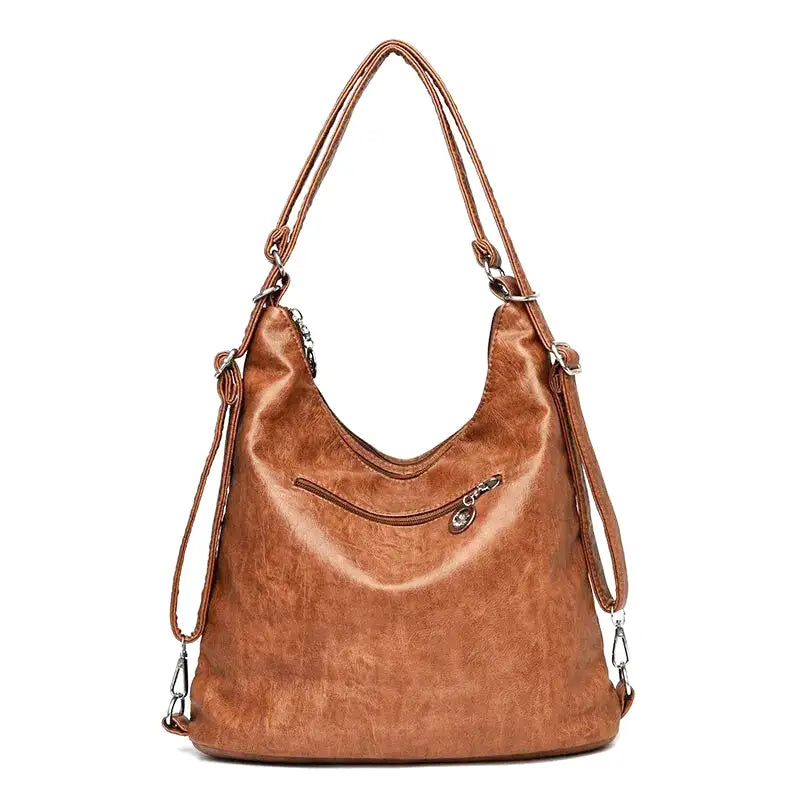 ODALIS - Bolso Bandolera en cuero multibolsillos - CARMEN VELVET