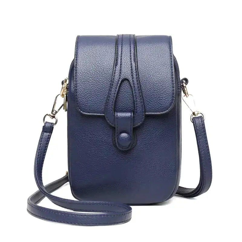 PILAR - Bolso estilo clutch bandolera - Azul Oscuro - CARMEN VELVET