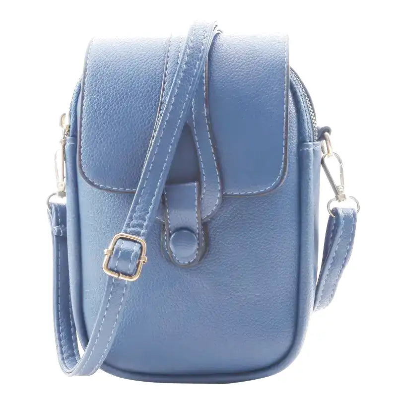 PILAR - Bolso estilo clutch bandolera - Azul - CARMEN VELVET
