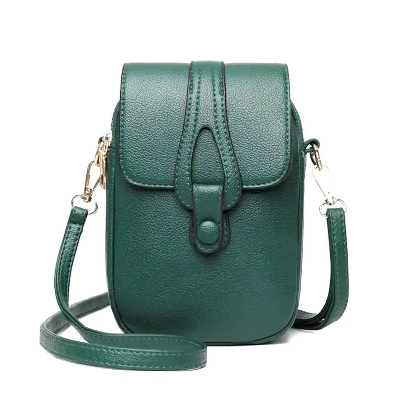 PILAR - Bolso estilo clutch bandolera - Verde - CARMEN VELVET