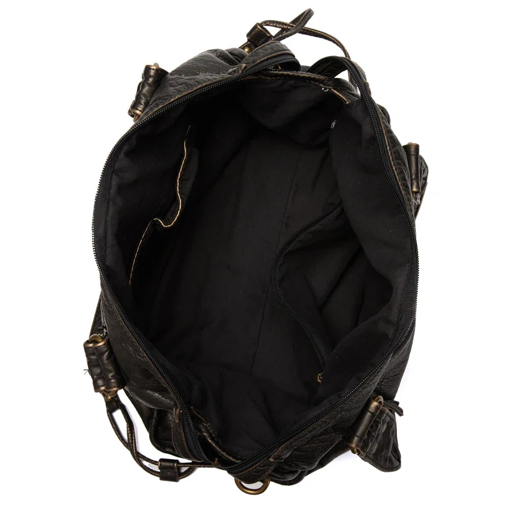 RAQUEL - Bolso Bandolera para el Día a Día en cuero estructurado - CARMEN VELVET