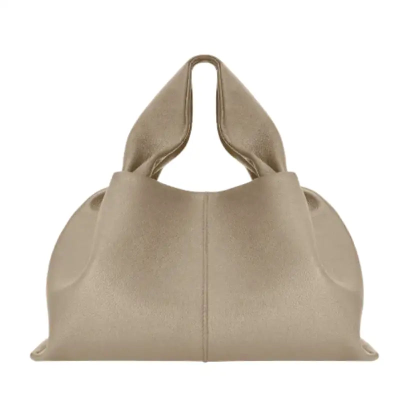 Rosa - Bolso Bandolera en cuero suave - Gris - CARMEN VELVET