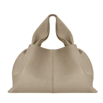 Rosa - Bolso Bandolera en cuero suave - Gris - CARMEN VELVET