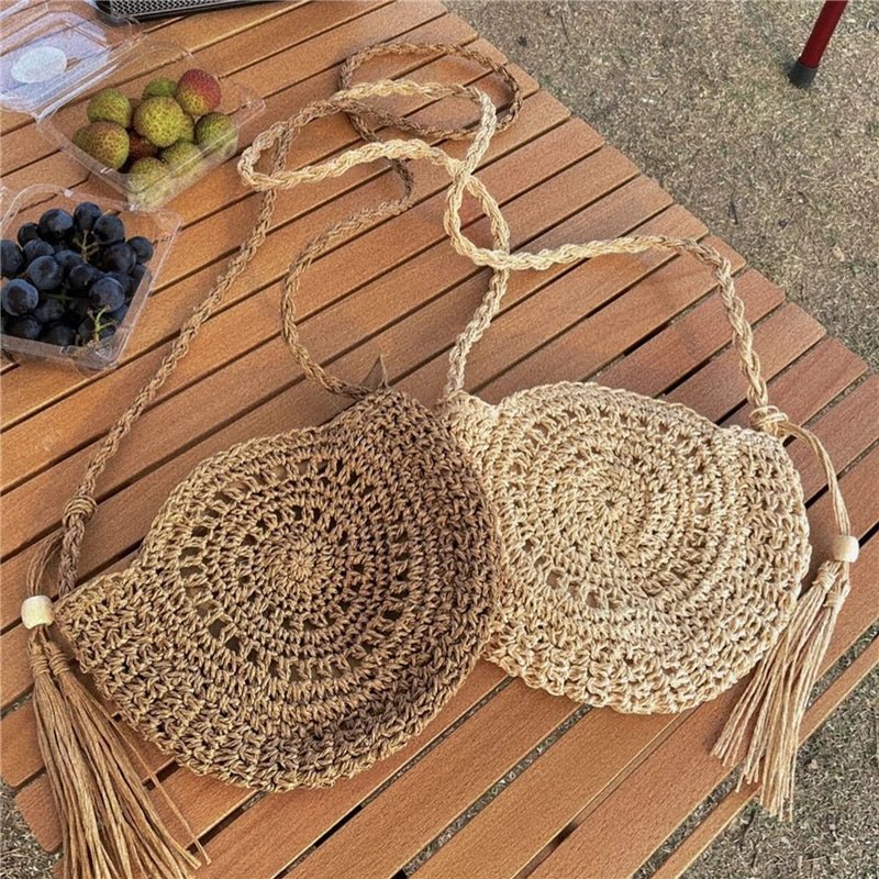Arlet - Sac bandoulière rond avec pompon — image 5
