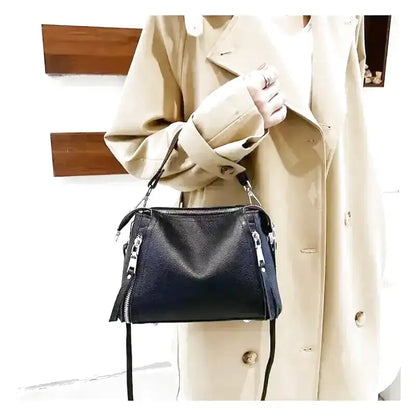 SOFIA - Bolso Bandolera en cuero granulado - CARMEN VELVET