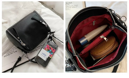 SOFIA - Bolso Bandolera en cuero granulado - CARMEN VELVET