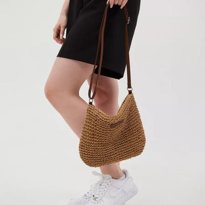 Triana - Sac bandoulière en paille avec fermeture éclair — image 10