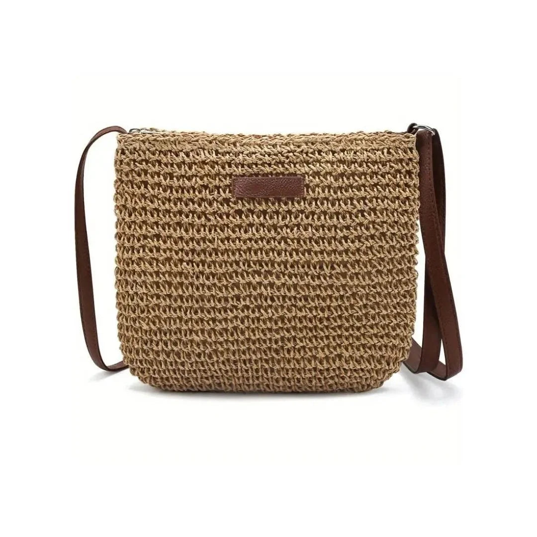 Triana - Sac bandoulière en paille avec fermeture éclair — image 13