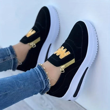 Olga - Zapatillas de confort diario con cremallera