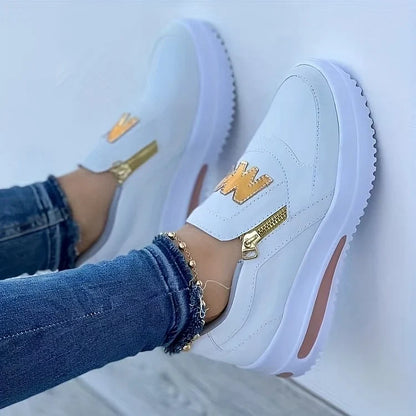 Olga - Zapatillas de confort diario con cremallera