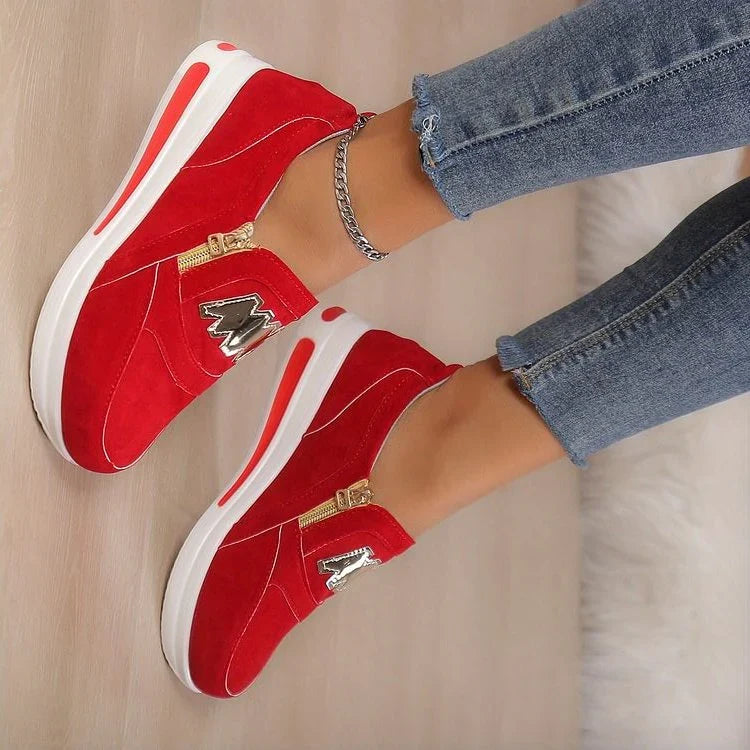 Olga - Zapatillas de confort diario con cremallera