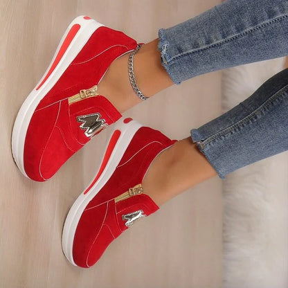 Olga - Zapatillas de confort diario con cremallera