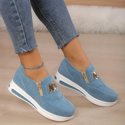 Olga - Zapatillas de confort diario con cremallera