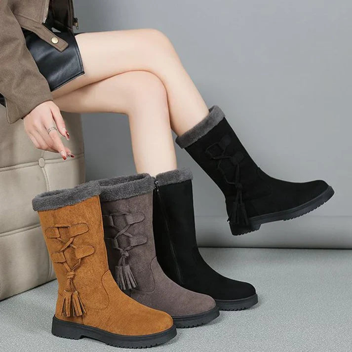 Nadia - Botas de invierno con suela gruesa y forro cálido