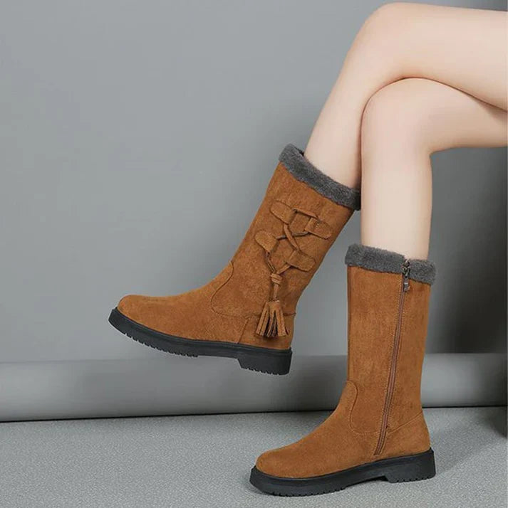 Nadia - Botas de invierno con suela gruesa y forro cálido