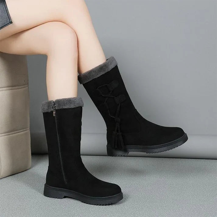Nadia - Botas de invierno con suela gruesa y forro cálido