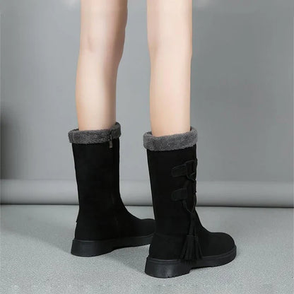 Nadia - Botas de invierno con suela gruesa y forro cálido
