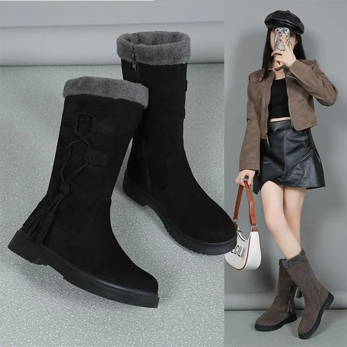 Nadia - Botas de invierno con suela gruesa y forro cálido