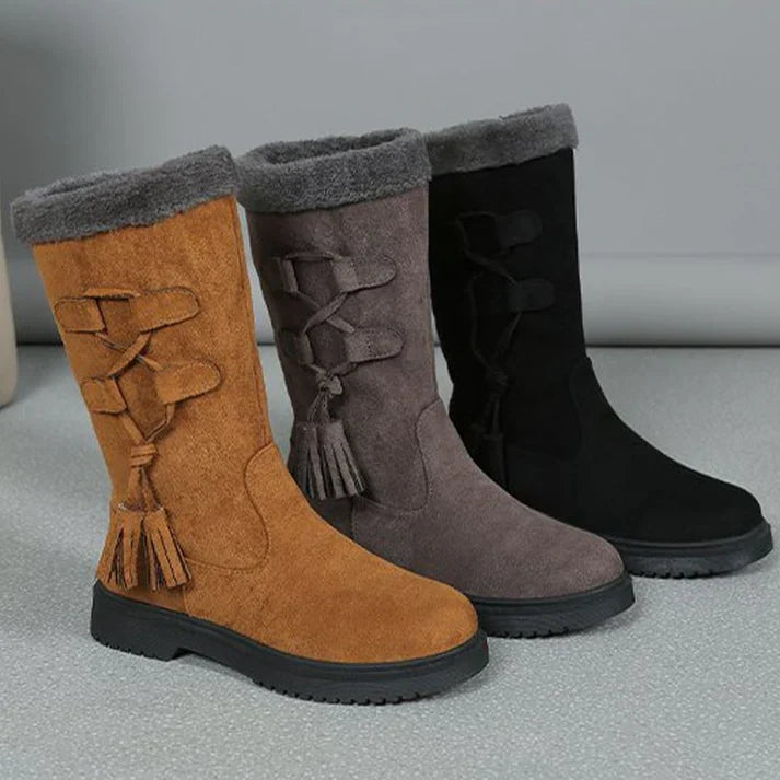 Nadia - Botas de invierno con suela gruesa y forro cálido