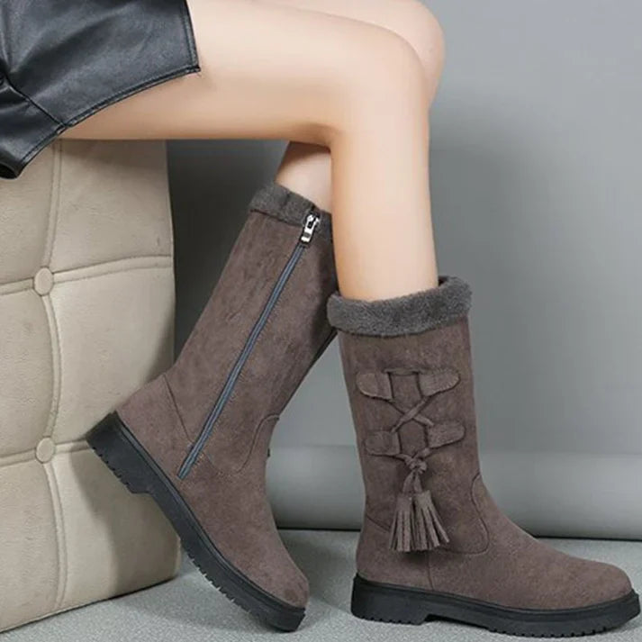 Nadia - Botas de invierno con suela gruesa y forro cálido