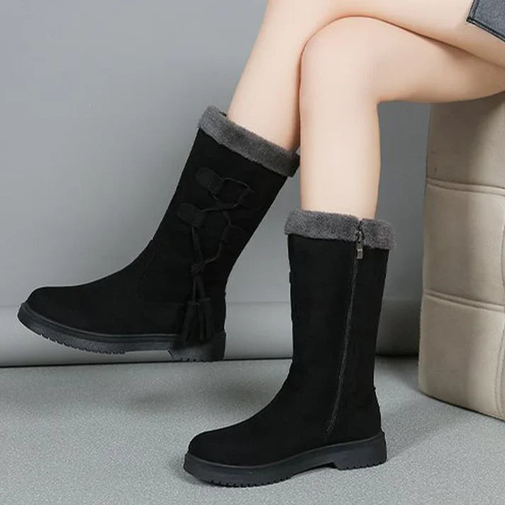 Nadia - Botas de invierno con suela gruesa y forro cálido