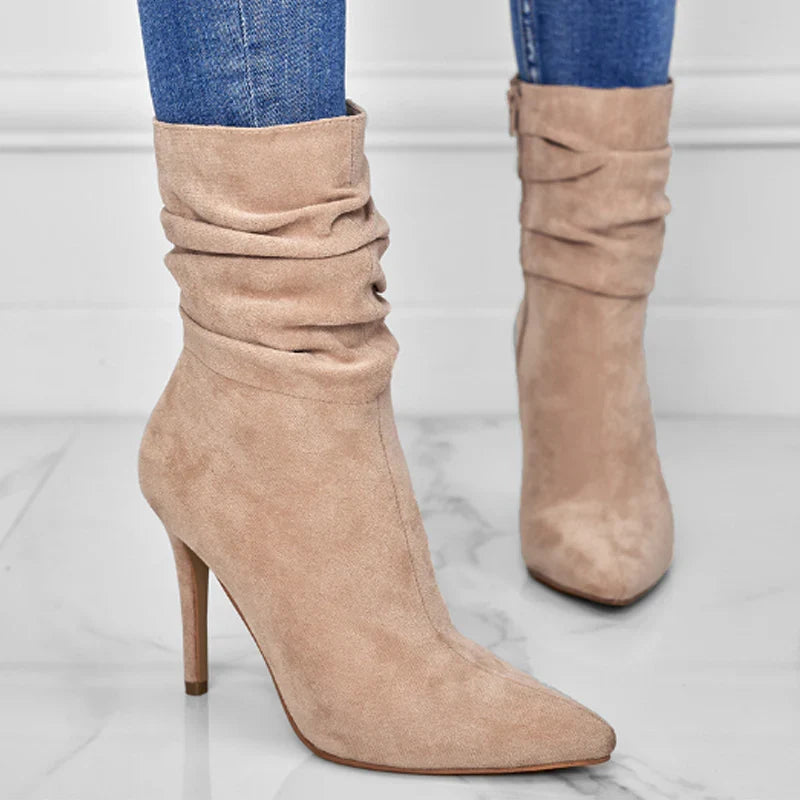 Elena - Botines de tacón fino con punta