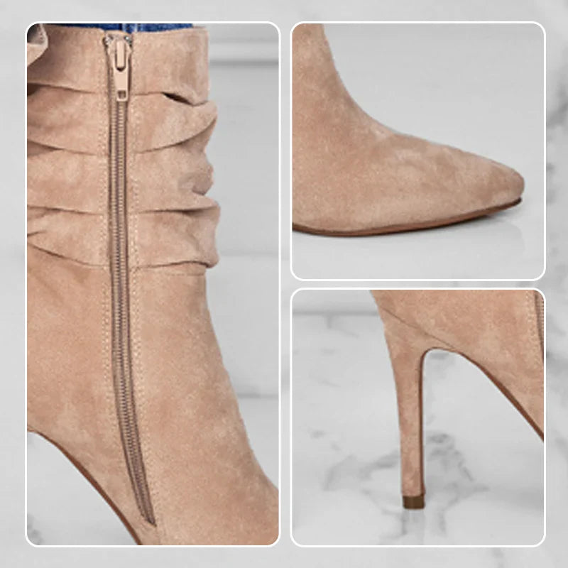 Elena - Botines de tacón fino con punta
