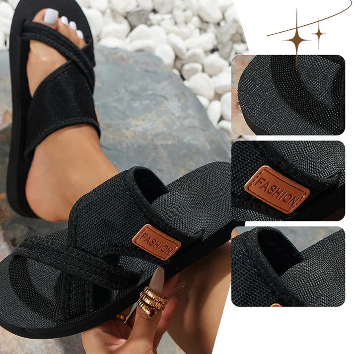 Elisa - Sandalias de tiras cruzadas ligeras de pisada confortable