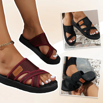 Elisa - Sandalias de tiras cruzadas ligeras de pisada confortable