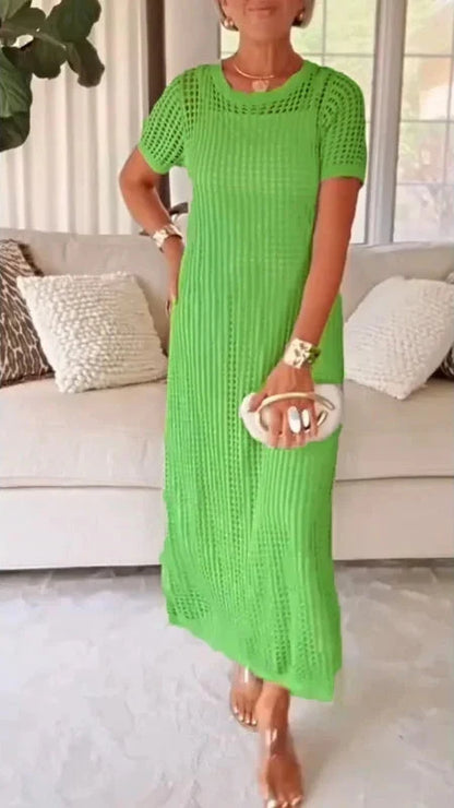 Isabel - Vestido largo calado largo + vestido interior gratis