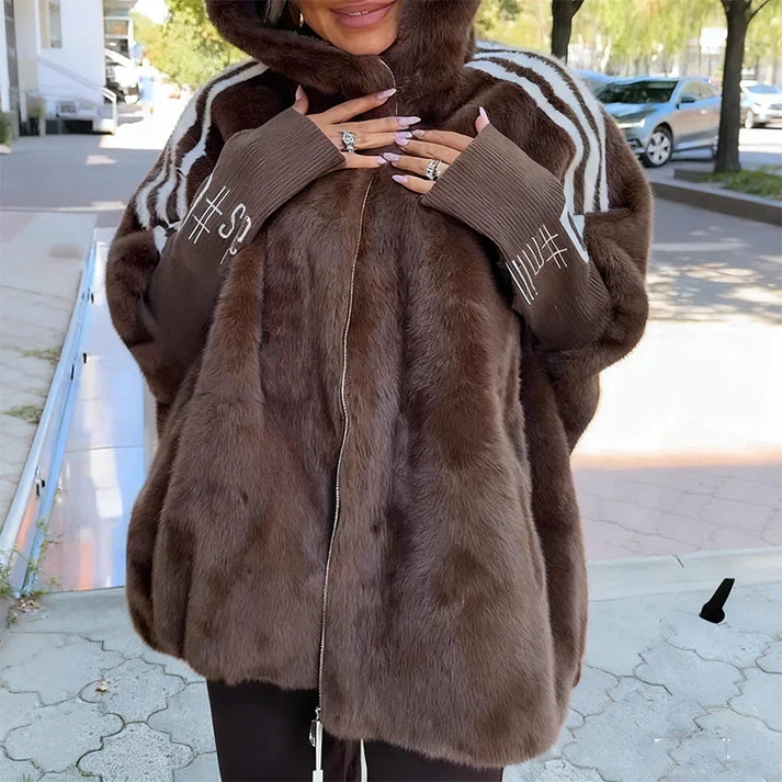 Loreta - Chaqueta de estilo diario con capucha y cremallera