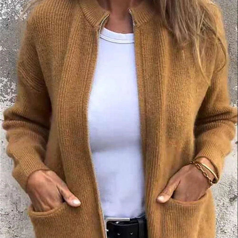 Clara - Chaqueta de punto con cremallera