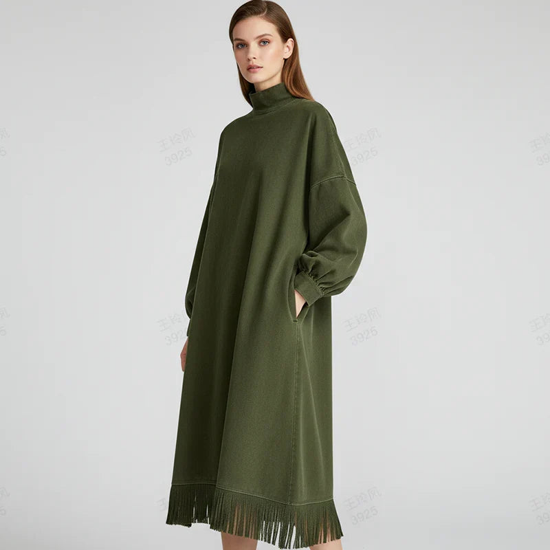 Martina - Vestido de caída ligera de ante sintético