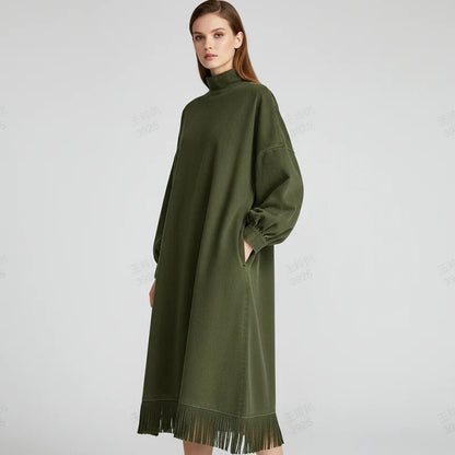 Martina - Vestido de caída ligera de ante sintético