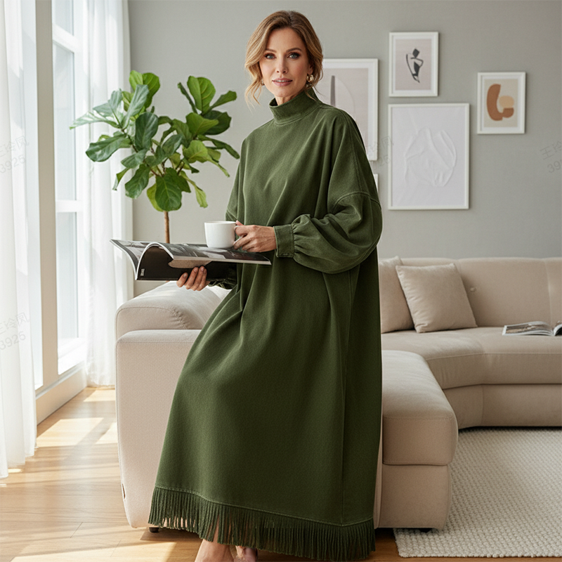 Martina - Vestido de caída ligera de ante sintético
