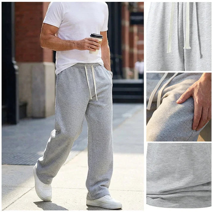 Adrián - Pantalón deportivo de corte relajado con cordón y bolsillos