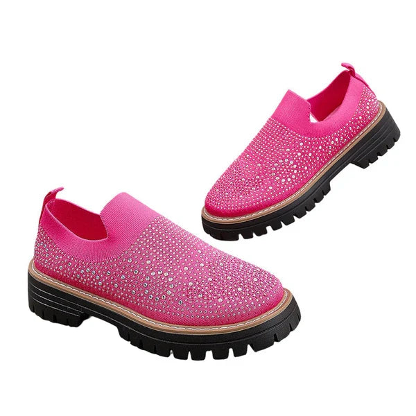 Lorena - Mocasines sin cordones con pedrería brillante