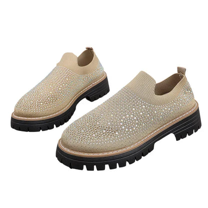 Lorena - Mocasines sin cordones con pedrería brillante