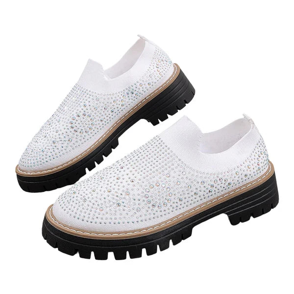 Lorena - Mocasines sin cordones con pedrería brillante