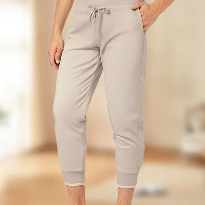 Natalia - Pantalón capri ajustado de tiro alto