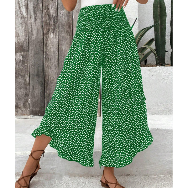 Arlet - Pantalón de caída ligera de lunares con volante