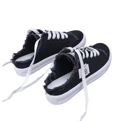 Aurora - Zapatillas mule denim de suela cómoda