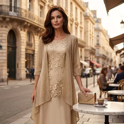 Julia - Conjunto elegante de vestido y chaqueta