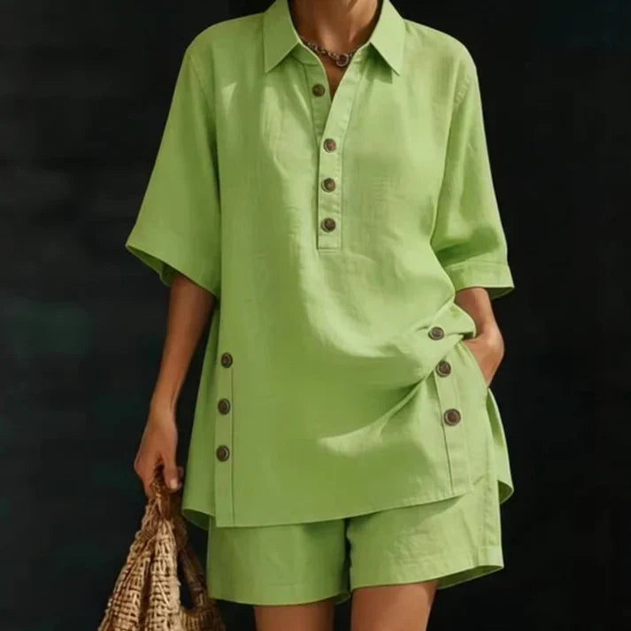 Sara - Conjunto veraniego de camisa amplia y short