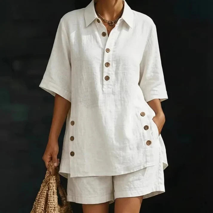 Sara - Conjunto veraniego de camisa amplia y short
