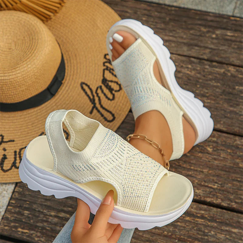 Selena - Sandalias de confort ergonómico con suela de buen agarre