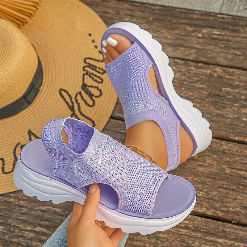Selena - Sandalias de confort ergonómico con suela de buen agarre