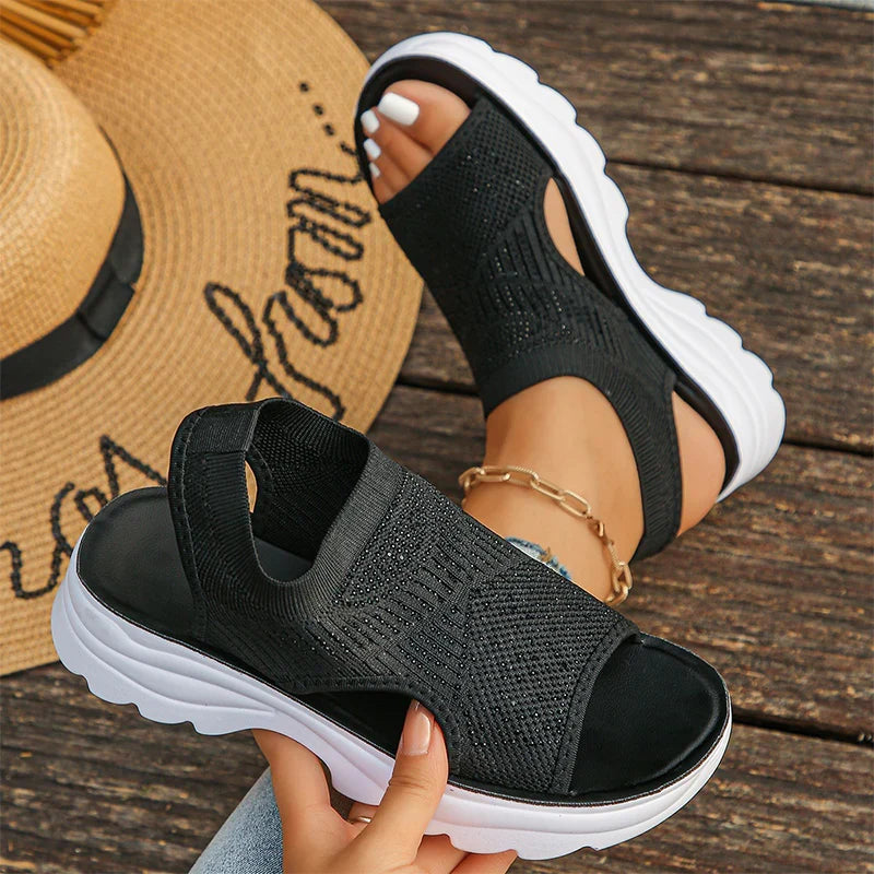Selena - Sandalias de confort ergonómico con suela de buen agarre