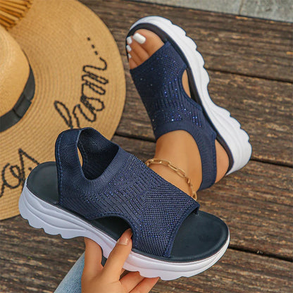 Selena - Sandalias de confort ergonómico con suela de buen agarre