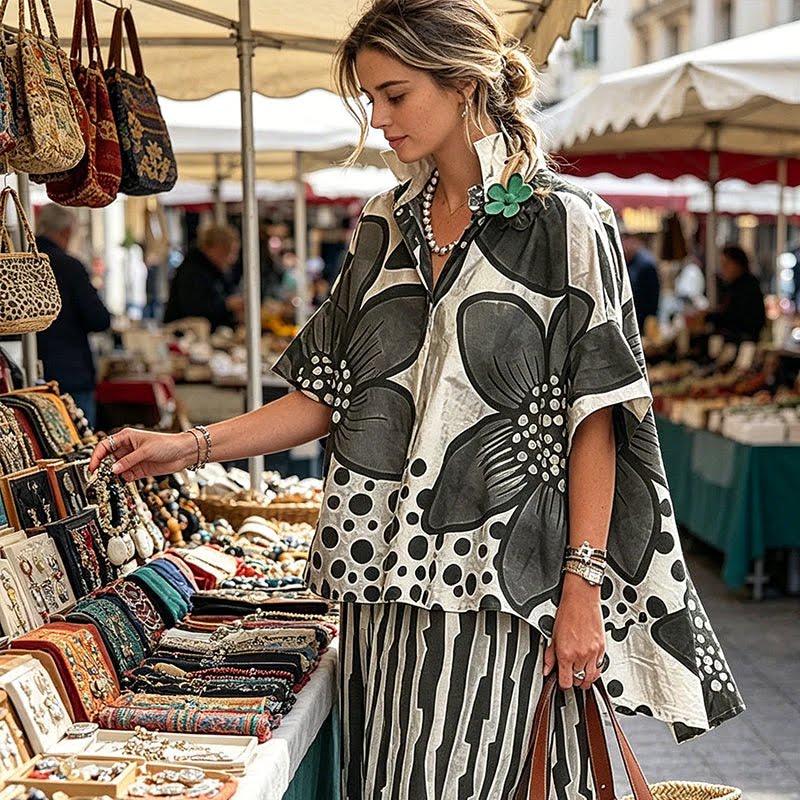 Amanda - Conjunto motivo de dos piezas